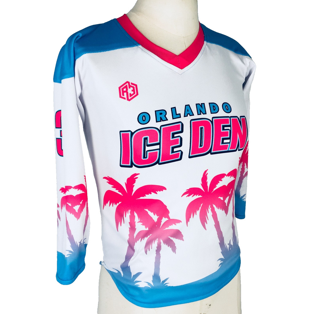 Orlando Ice Den Womens/Youths Size Small Reversible Ice Hockey Jersey